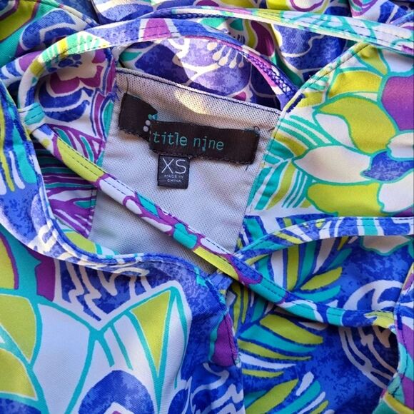 Title Nine Floral Mini Dress - Multicolor size XS Beach Sporty Comfort - Picture 3 of 3